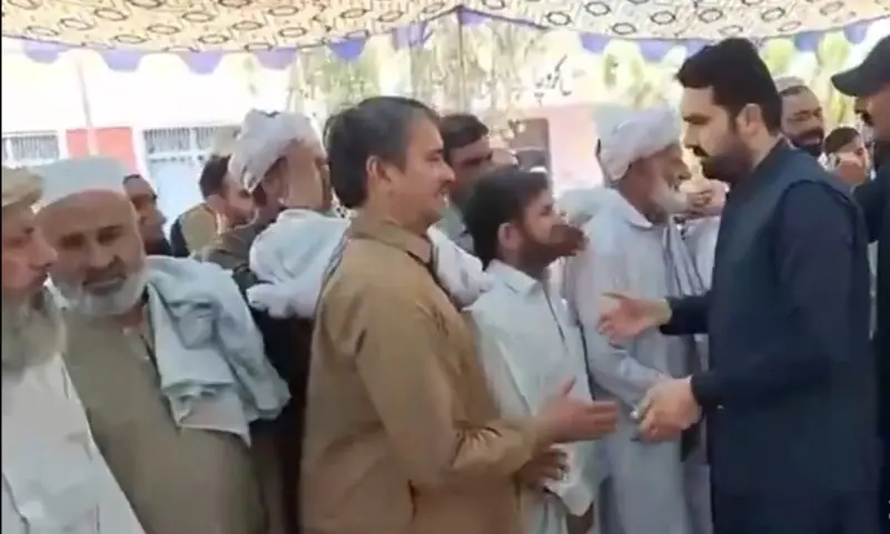 Khyber Pakhtunkhwa Chief Minister Sohail Afridi meets families of police personnel who were martyred in a terrorist attack in Bannu on May 11, 2026. — screegrab via video from @ShafiJanPTI/X Khyber Pakhtunkhwa Chief Minister Sohail Afridi meets families of police personnel who were martyred in a terrorist attack in Bannu on May 11, 2026. — screegrab via video from @ShafiJanPTI/X