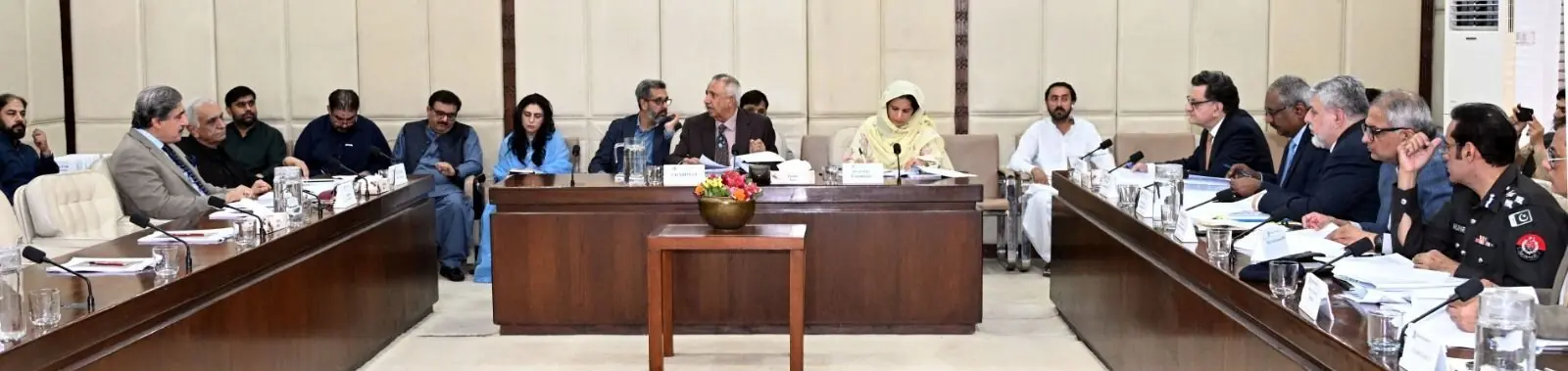 A meeting of Senate Standing Committee on Railways was held in Parliament House on Monday. &mdash; Photo courtesy Senate of Pakistan/Facebook
