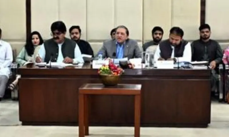 Senator Saleem Mandviwala chairs a meeting of Senate Standing Committee on Cabinet Secretariat at the Parliament House on May 12, 2026. &mdash;SenatePakistan/X