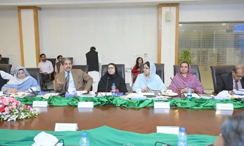 The Senate Standing Committee on Housing and Works, led by its Chairman Senator Nasir Mehmood, visit the National Accountability Bureau headquarters on May 12, 2026. &mdash;SenatePakistan/X