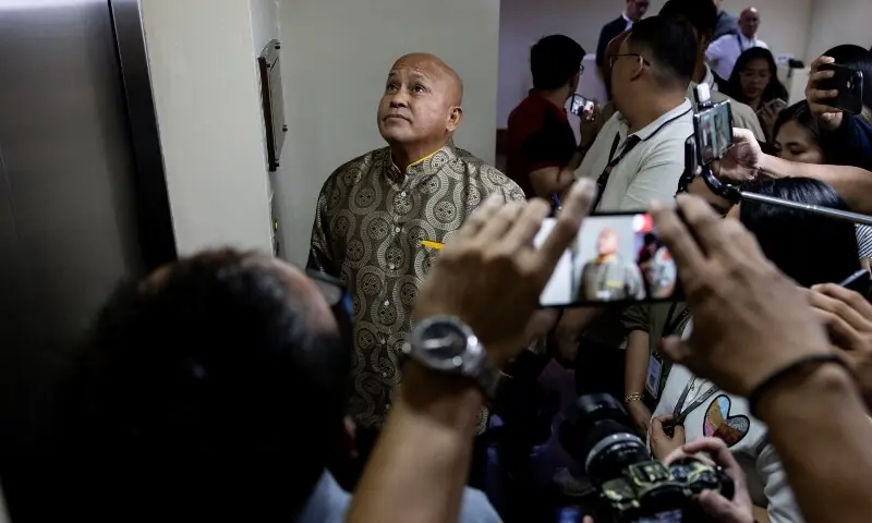Philippine Senator Ronald dela Rosa at the Philippine Senate, which holds him under protective custody amid an International Criminal Court warrant, in Pasay City, Metro Manila on May 13, 2026. — Reuters