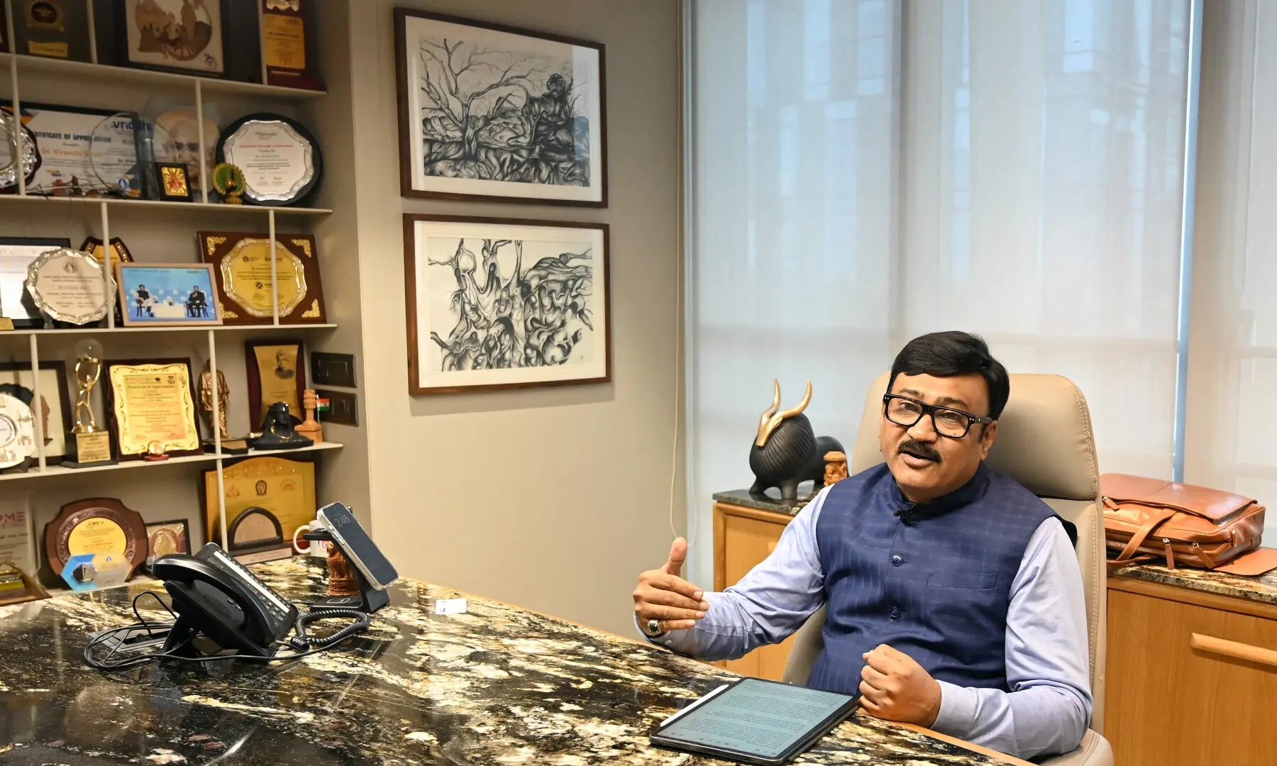 This photograph taken on January 29, 2026 shows India’s Drug Manufacturers’ Association spokesperson Viranchi Shah, the largest industry body of Indian pharmaceutical manufacturers, speaking during an interview with AFP in Ahmedabad. — AFP