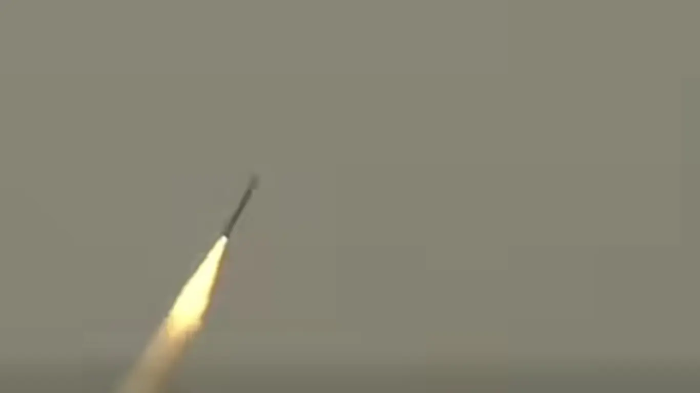 This screengrab shows the training fire of Fatah-4 missile. &mdash; ISPR/ Facebook