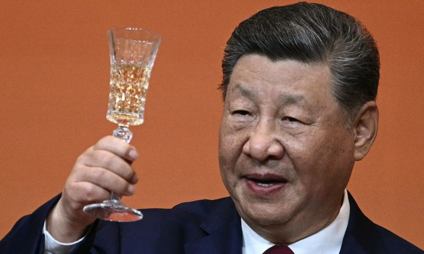 China’s President Xi Jinping makes a toast during a state banquet for US President Donald Trump at the Great Hall of the People in Beijing on May 14, 2026. — AFP