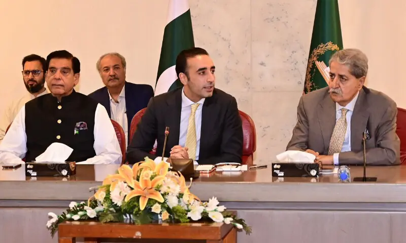 PPP Chairman Bilawal Bhutto Zardari, chairing a parliamentary party meeting in Islamabad on May 14, 2026. &mdash; Photo via PPP social media