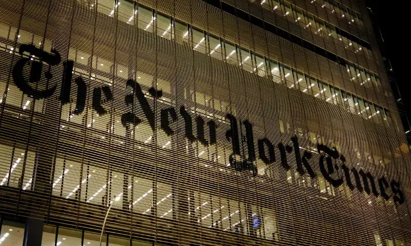 The New York times’ headquarters building is seen in New York City on December 17, 2024. — AFP/File The New York times’ headquarters building is seen in New York City on December 17, 2024. — AFP/File