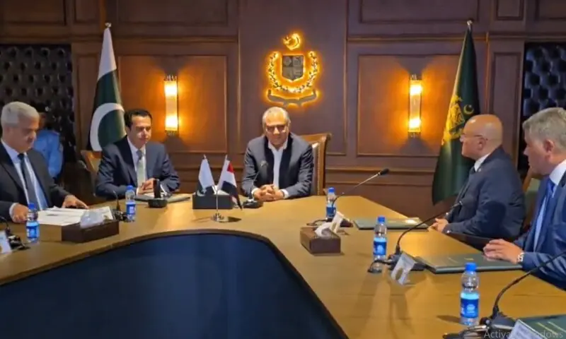Interior Minister Mohsin Naqvi met a delegation from Egypt on May 16, 2026. &mdash; screengrab via video from MOIofficialGoP/X