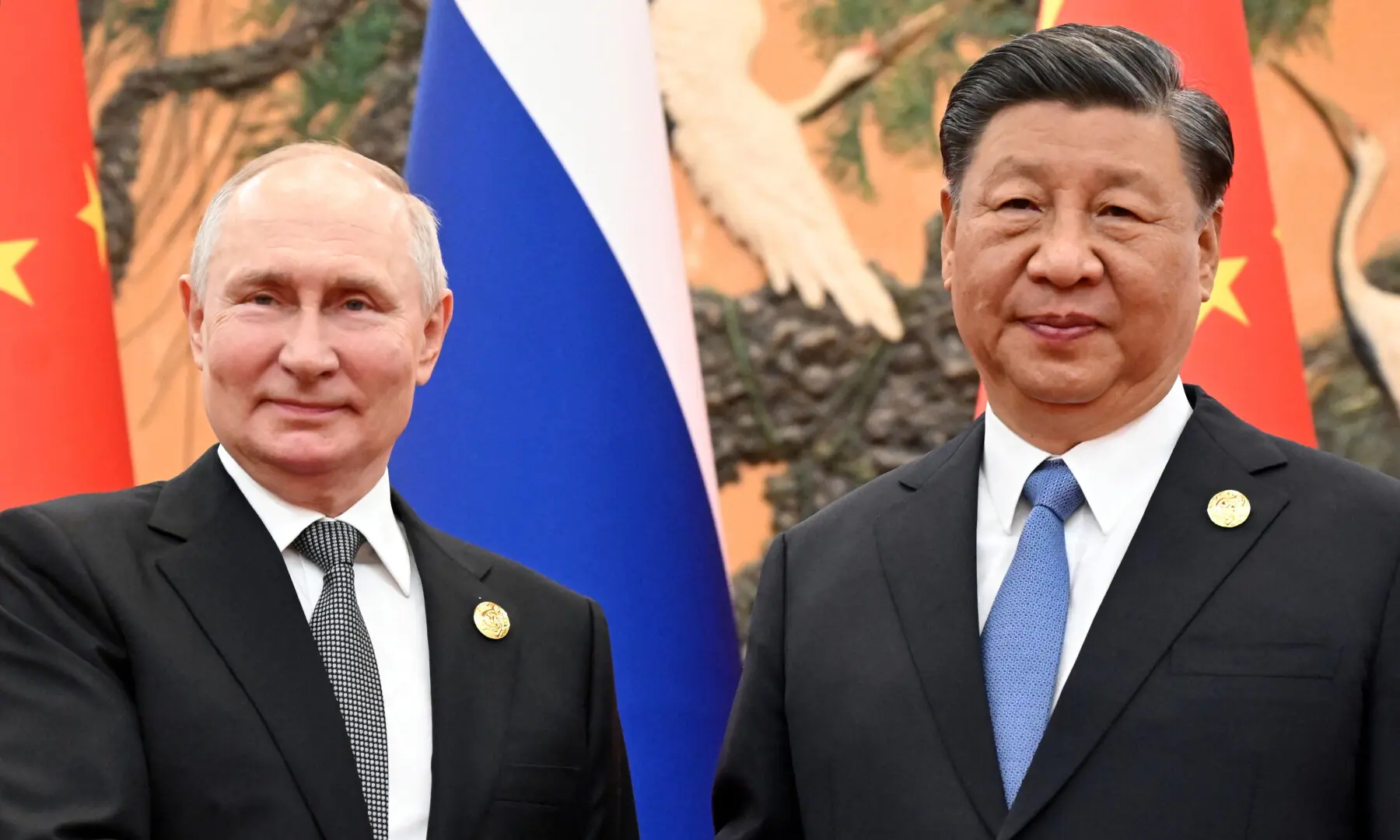 Russian President Vladimir Putin and Chinese President Xi Jinping attend a meeting on the sidelines of the Belt and Road Forum in Beijing, China on Oct 18, 2023. Sputnik via Reuters/File Russian President Vladimir Putin and Chinese President Xi Jinping attend a meeting on the sidelines of the Belt and Road Forum in Beijing, China on Oct 18, 2023. Sputnik via Reuters/File