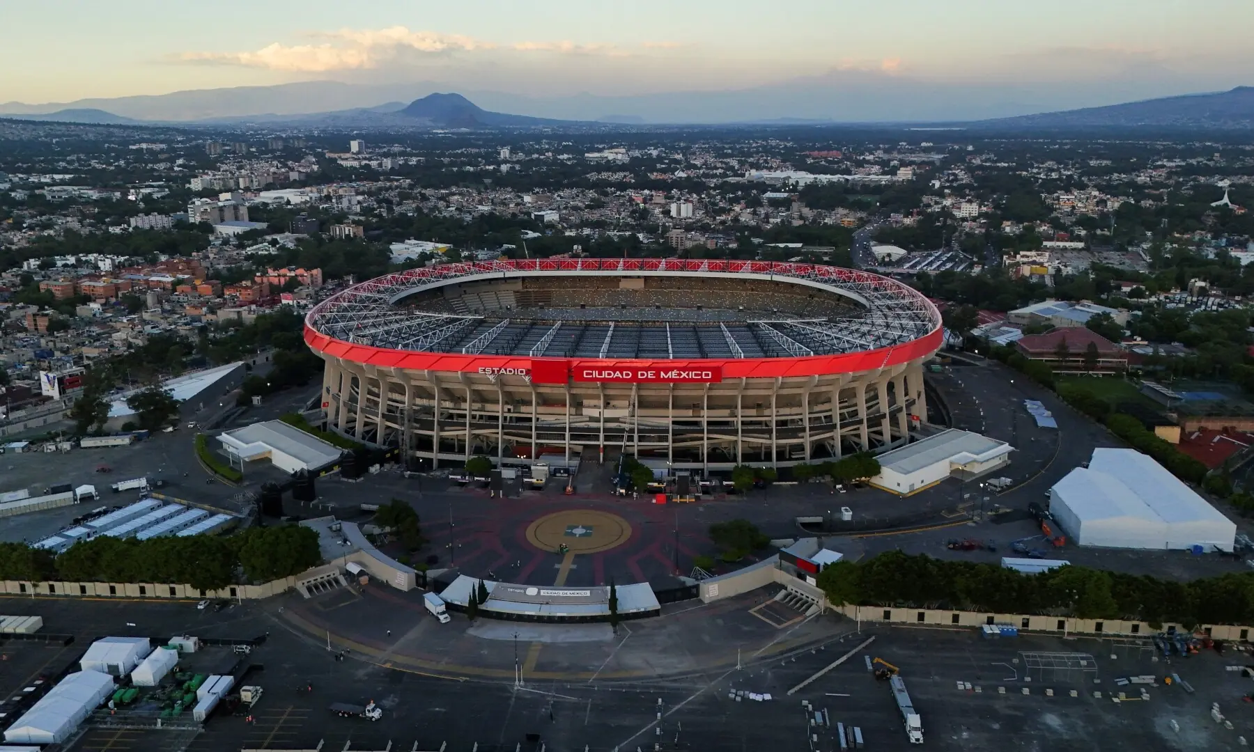 A drone view of Banorte Stadium, temporarily renamed Mexico City Stadium (Estadio Ciudad de Mexico), as renovation work continues ahead of the World Cup, which begins June 11, in Mexico City, Mexico on May 15, 2026. —Reuters