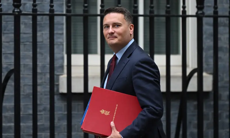 minister added. Wes Streeting arrives for a Cabinet meeting at 10 Downing Street in London, Britain on June 11, 2025. &mdash; Reuters/File