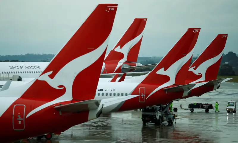 Qantas aircraft are seen on the tarmac at Melbourne International Airport in Melbourne, Australia, on Nov 6, 2018. &mdash; Reuters/File