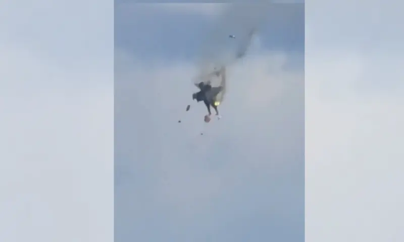 Two fighter jets collide in midair during the Gunfighter Skies Air Show at the Mountain Home Air Force Base in Idaho, US on May 17, 2026. —screengrab via video from CBS News/X Two fighter jets collide in midair during the Gunfighter Skies Air Show at the Mountain Home Air Force Base in Idaho, US on May 17, 2026. —screengrab via video from CBS News/X