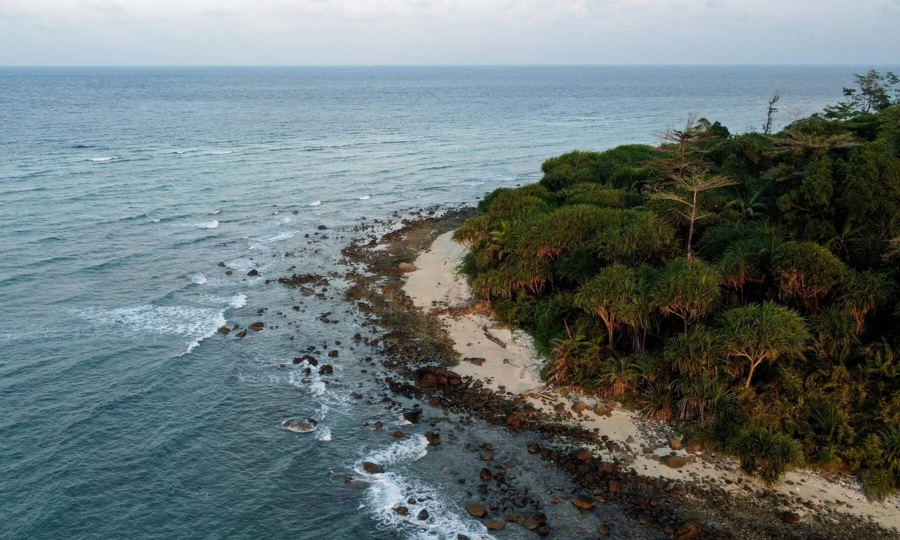 This aerial photograph taken on March 25, 2026 shows a coastline at Campbell Bay in Great Nicobar Island. — AFP This aerial photograph taken on March 25, 2026 shows a coastline at Campbell Bay in Great Nicobar Island. — AFP