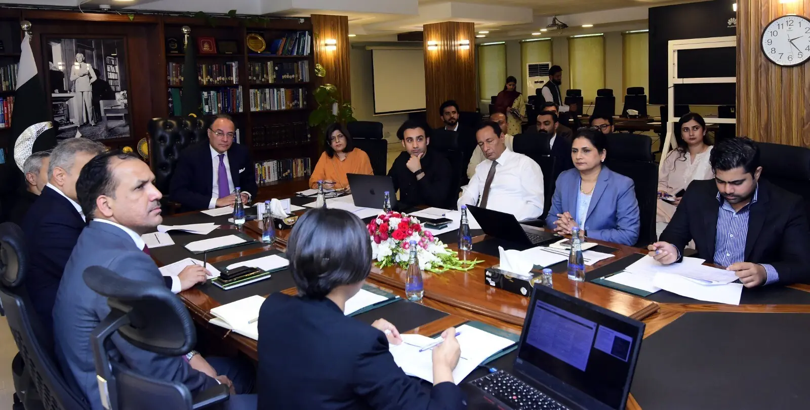 Federal Minister for Finance and Revenue Senator Muhammad Aurangzeb chairs a meeting on Monday to discuss the tokenisation of sovereign debt instruments, and Naya Pakistan Certificates. —Photo courtesy @@Financegovpk/X Federal Minister for Finance and Revenue Senator Muhammad Aurangzeb chairs a meeting on Monday to discuss the tokenisation of sovereign debt instruments, and Naya Pakistan Certificates. —Photo courtesy @@Financegovpk/X