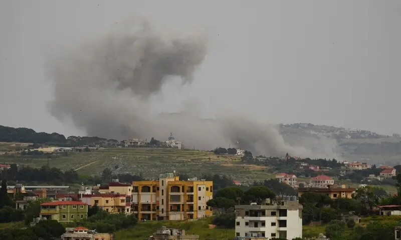 Smoke rises following an Israeli strike in Choukine, Lebanon May 18, 2026. &mdash;Reuters