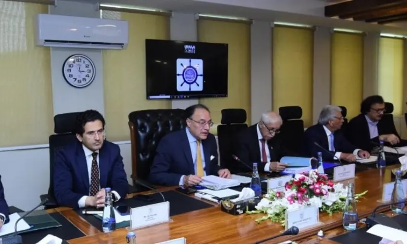 Finance Minister Muhammad Aurangzeb, chairs a meeting of the Economic Coordination Committee (ECC) at Finance division, Islamabad, om May 19. —PID Finance Minister Muhammad Aurangzeb, chairs a meeting of the Economic Coordination Committee (ECC) at Finance division, Islamabad, om May 19. —PID