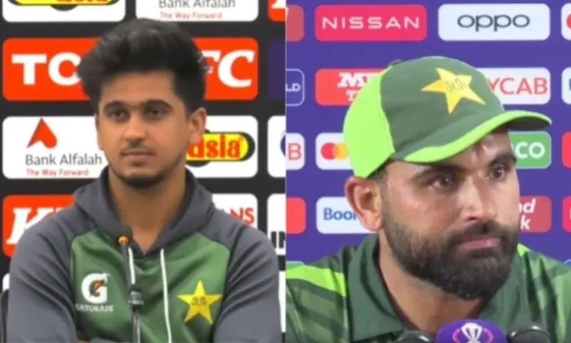 This combo picture shows Saim Ayub (L) and Fakhar Zaman (R). — @PCB/X This combo picture shows Saim Ayub (L) and Fakhar Zaman (R). — @PCB/X