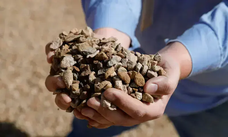 Matt Green, mining/crushing supervisor at MP Materials, displays crushed ore before it is sent to the mill at the MP Materials rare earth mine in Mountain Pass, California, US on Jan 30, 2020. — Reuters/File Matt Green, mining/crushing supervisor at MP Materials, displays crushed ore before it is sent to the mill at the MP Materials rare earth mine in Mountain Pass, California, US on Jan 30, 2020. — Reuters/File
