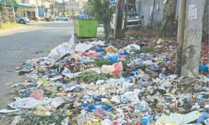 Pile of garbage is seen in this file photo. &mdash;Dawn/File