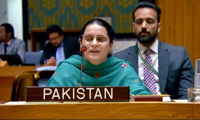 Pakistan&rsquo;s representative Saima Saleem. &mdash; Photo courtesy @PakistanUN_NY/X
