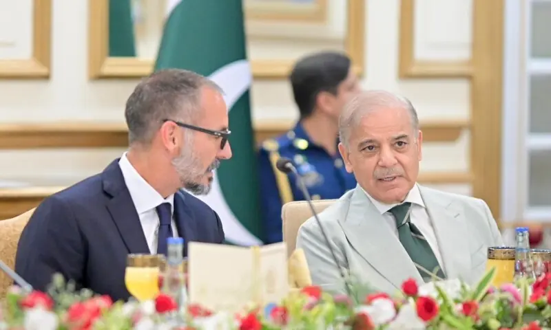 Prime Minister Shehbaz Sharif and Prince Rahim al-Hussaini Aga Khan V are pictured at the PM House on May 21, 2026. — Photo courtesy PMO Prime Minister Shehbaz Sharif and Prince Rahim al-Hussaini Aga Khan V are pictured at the PM House on May 21, 2026. — Photo courtesy PMO