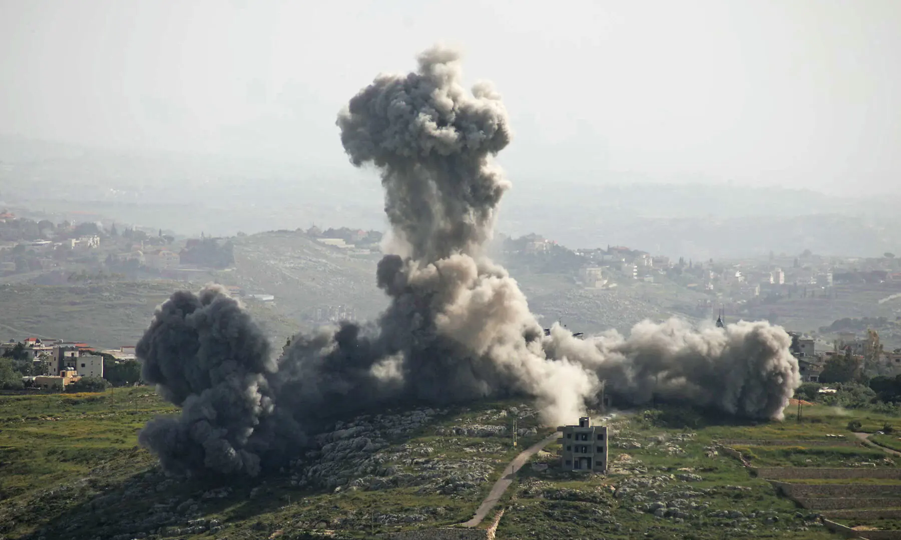 Smoke rises from the site of an Israeli airstrike that targeted the southern Lebanese village of Deir El Zahrani on May 13, 2026. &mdash; AFP