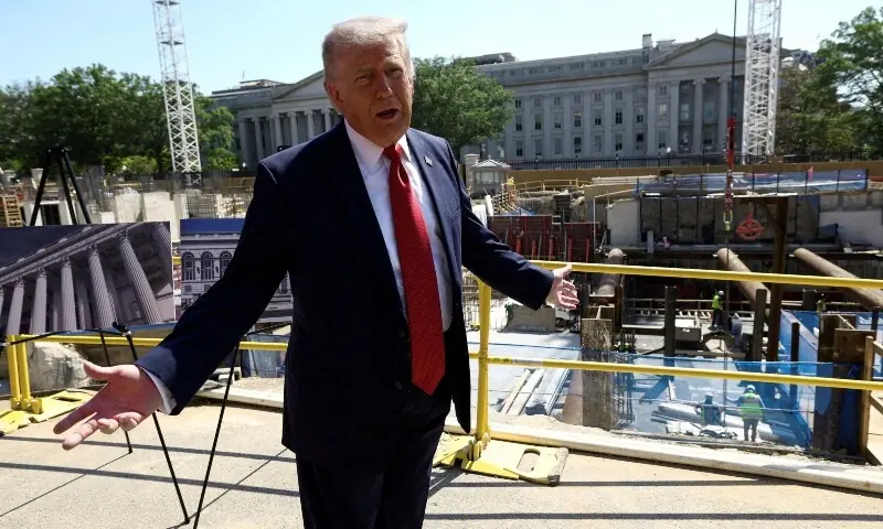 US President Donald Trump gestures at the site of ongoing construction of the planned White House ballroom in Washington, DC, US on May 19, 2026. —Reuters/File US President Donald Trump gestures at the site of ongoing construction of the planned White House ballroom in Washington, DC, US on May 19, 2026. —Reuters/File