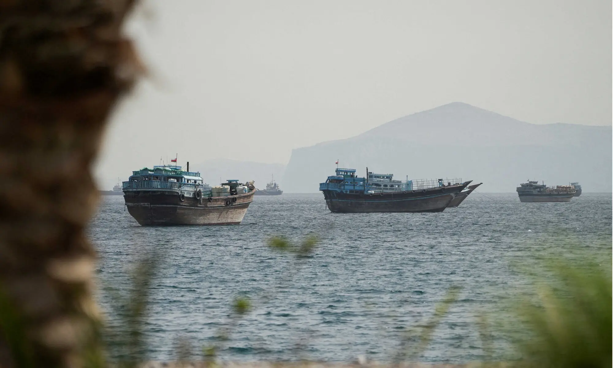 Vessels sail through the Strait of Hormuz, Musandam, Oman, May 22, 2026. &mdash; Reuters
