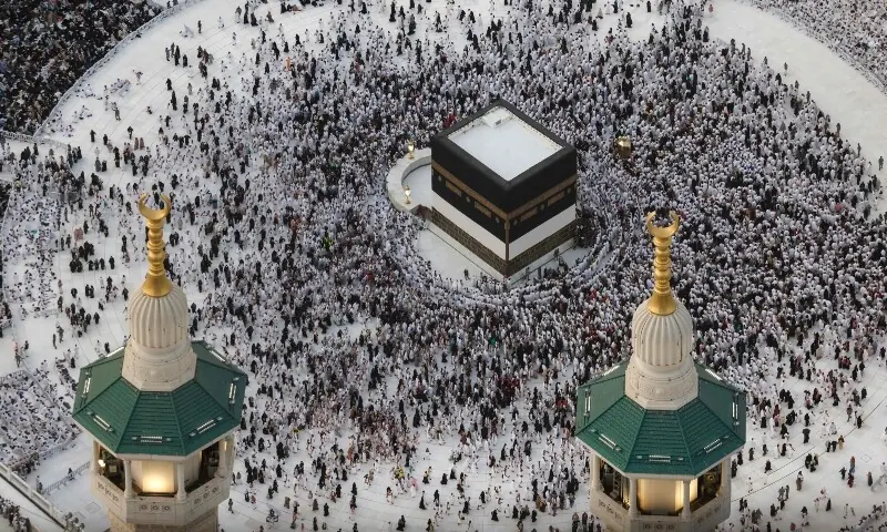 Muslims perform the evening prayer around Kaaba at Grand Mosque complex on May 24, 2026, ahead of the annual Haj pilgrimage. — AFP Muslims perform the evening prayer around Kaaba at Grand Mosque complex on May 24, 2026, ahead of the annual Haj pilgrimage. — AFP