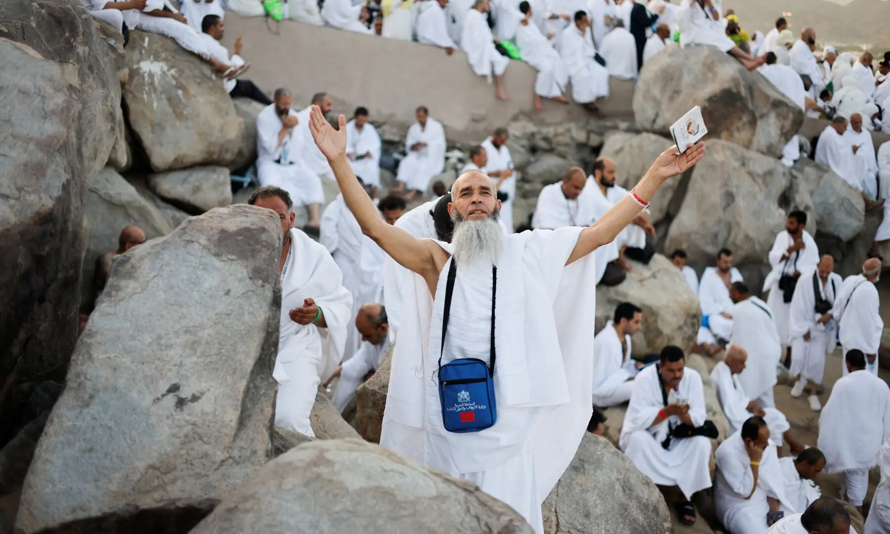 Muslim pilgrims gather at Mount of Mercy on the plain of Arafat during Haj, outside the holy city of Makkah, Saudi Arabia, May 26, 2026. —Reuters