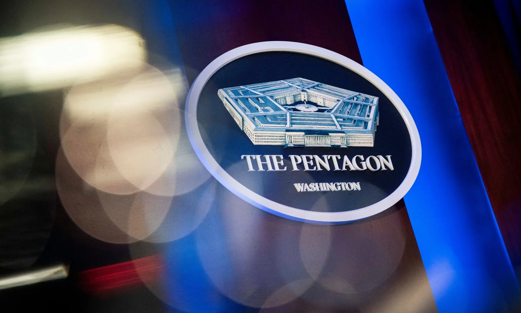 An image of the Pentagon logo in the Pentagon briefing room in Arlington, Virginia on January 8, 2020. &mdash; Reuters/File