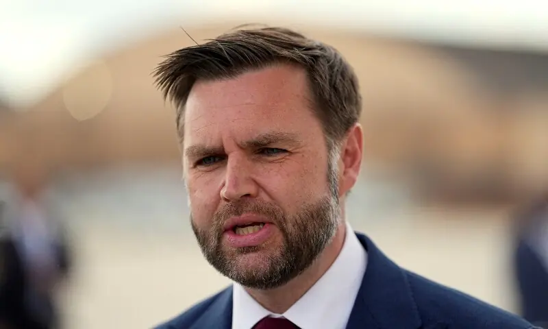 US Vice President JD Vance speaks with the media as he arrives at Joint Base Andrews, Maryland, US, May 28, 2026. &mdash;AFP