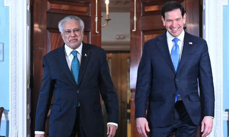 US Secretary of State Marco Rubio meets with Pakistan&rsquo;s Foreign Minister Ishaq Dar in the Treaty Room of the State Department on May 29, 2026 in Washington, DC. &mdash; AFP