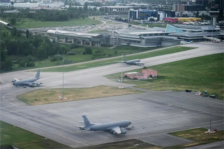 AN air refuelling aircraft of the US Air Force at Sofia’s Airport. Bulgaria said on Friday it will terminate at the end of next month the authorisation for US to use its airports as bases for military refuelling planes. The statement came amidst a visa dispute between the Nato allies. Bulgarians are among the last European Union nationals not to have visa-free entry for tourist visits to the United States.—AFP AN air refuelling aircraft of the US Air Force at Sofia’s Airport. Bulgaria said on Friday it will terminate at the end of next month the authorisation for US to use its airports as bases for military refuelling planes. The statement came amidst a visa dispute between the Nato allies. Bulgarians are among the last European Union nationals not to have visa-free entry for tourist visits to the United States.—AFP