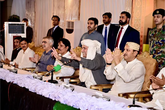 PRESIDENT Asif Ali Zardari gestures while addressing a public gathering at the residence of Sindh Home Minister Ziaul Hassan Lanjar in Moro.—Dawn PRESIDENT Asif Ali Zardari gestures while addressing a public gathering at the residence of Sindh Home Minister Ziaul Hassan Lanjar in Moro.—Dawn