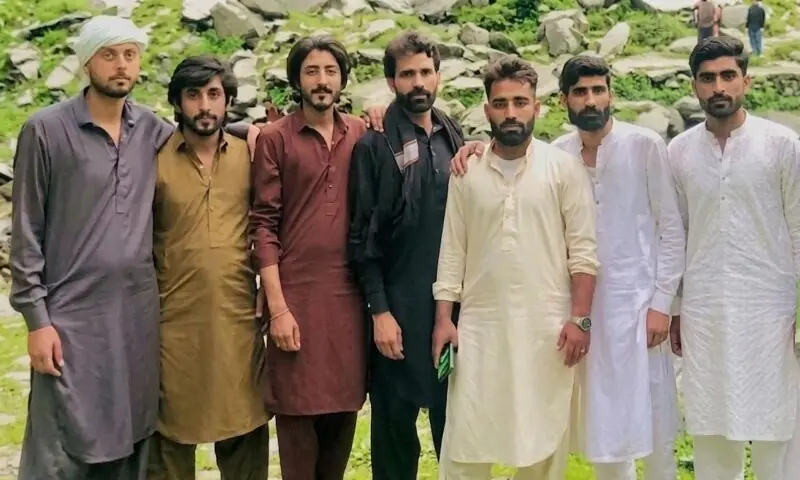 The last picture taken before tragedy struck: all seven victims of the road accident in Haveli district pose at a recreational site during their outing on Thursday. — Photo via author The last picture taken before tragedy struck: all seven victims of the road accident in Haveli district pose at a recreational site during their outing on Thursday. — Photo via author