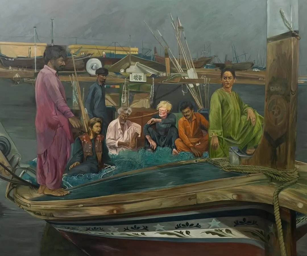 Amna Rahman paints women within spaces shaped by labour, surveillance and masculine power in her new show