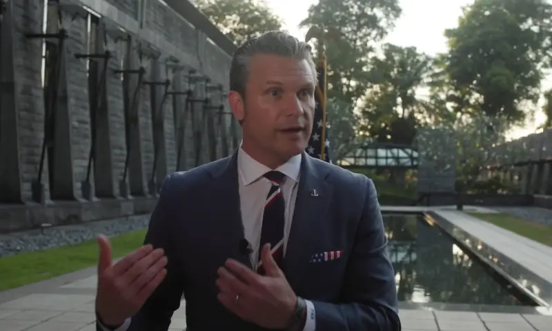 US Defence Secretary Pete Hegseth speaks to media in Singapore on May 30, 2026. &mdash; screengrab via X/DeptofWar