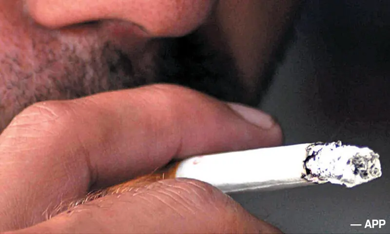 A file photo of a man smoking a cigarette. — APP/File A file photo of a man smoking a cigarette. — APP/File