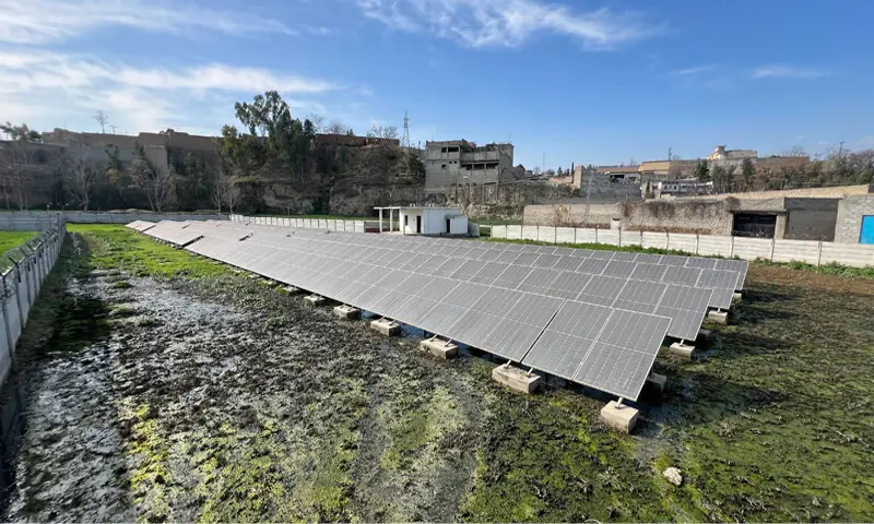 A view of the non-functional solar power project in Bajaur tribal district. — Dawn A view of the non-functional solar power project in Bajaur tribal district. — Dawn