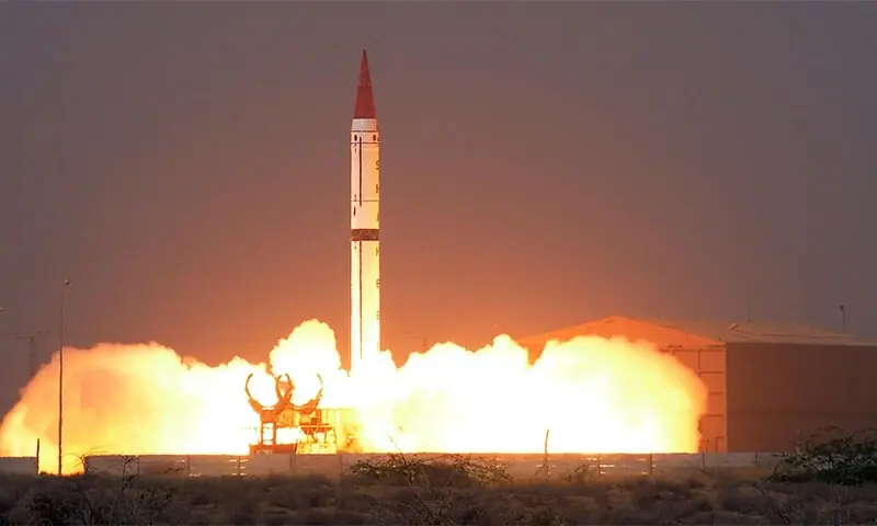 In this file photo from 2015, Pakistan test-fires a nuclear-capable ballistic missile. — AFP/File In this file photo from 2015, Pakistan test-fires a nuclear-capable ballistic missile. — AFP/File