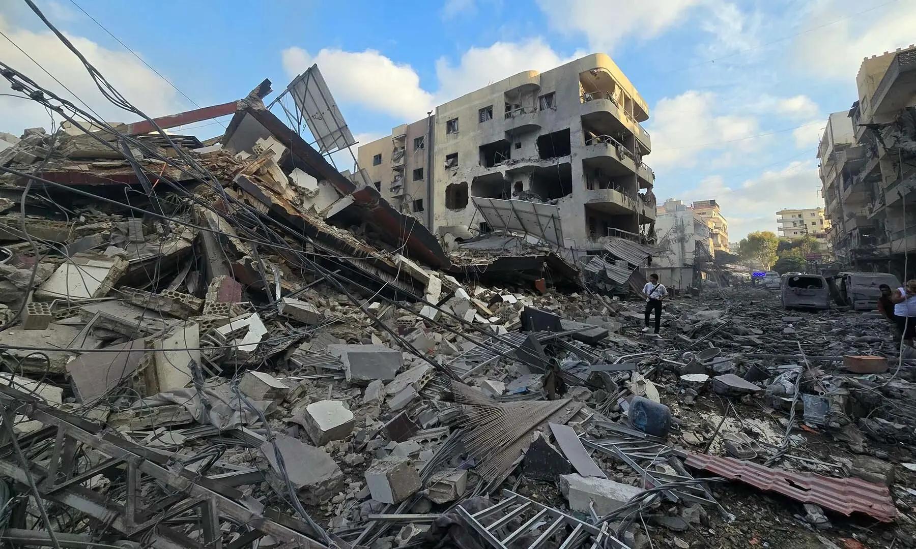 People gather at the site of an Israeli strike that hit near a hospital in the southern Lebanese city of Tyre on June 1, 2026. &mdash; AFP