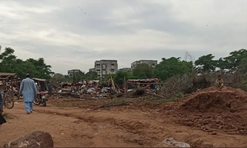 This 2020 file photo shows a view of a kutchi abadi in Islamabad after the huts of 75 families were razed. &mdash; Photo courtesy Ammar Rashid/X