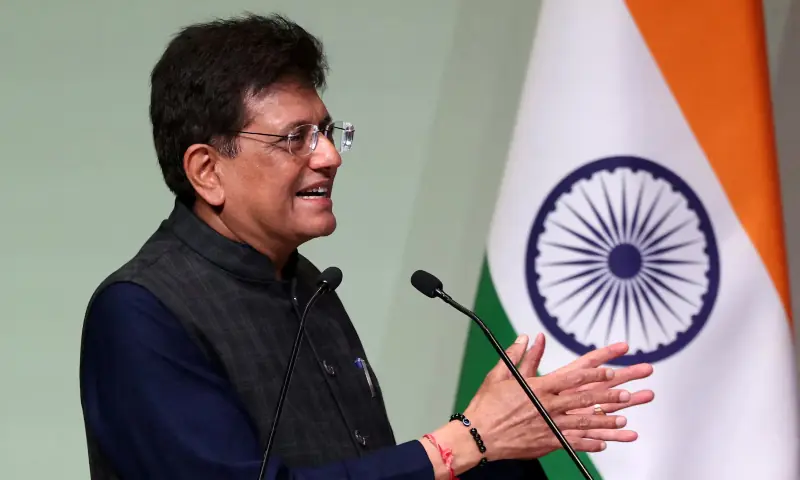 India's Commerce Minister Piyush Goyal speaks at the India-Korea Business Forum at Bharat Mandapam in New Delhi, India on April 20, 2026. — Reuters/File India's Commerce Minister Piyush Goyal speaks at the India-Korea Business Forum at Bharat Mandapam in New Delhi, India on April 20, 2026. — Reuters/File