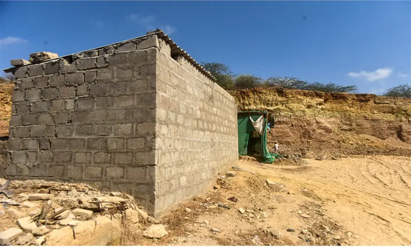 A piece of land has been carved out of Hill Park and illegal construction started before it was halted by authorities.&mdash;Fahim Siddiqi / White Star