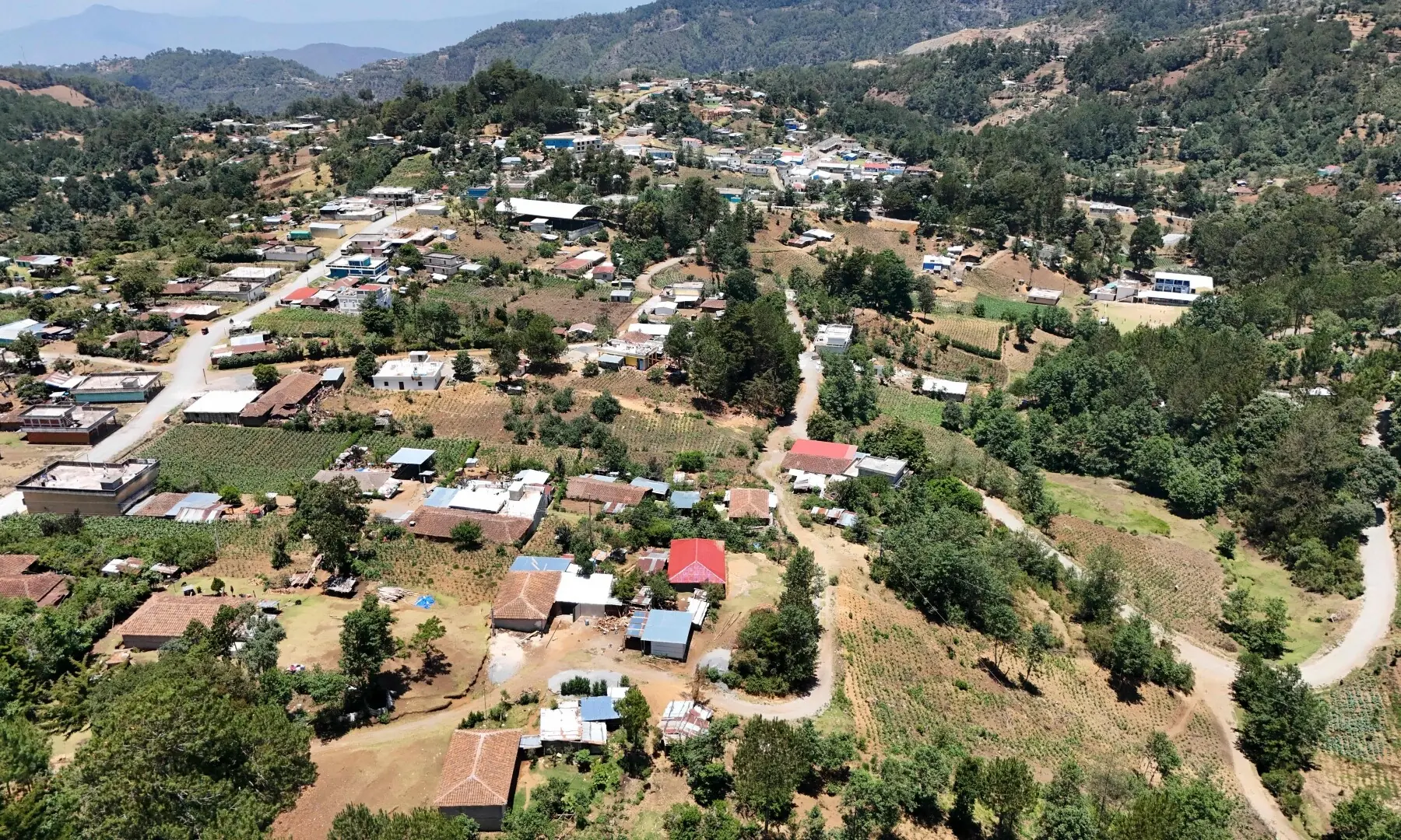 Aerial view of the Xetzac community in Cunen, Quiche department, Guatemala, on May 27, 2026. &mdash;AFP