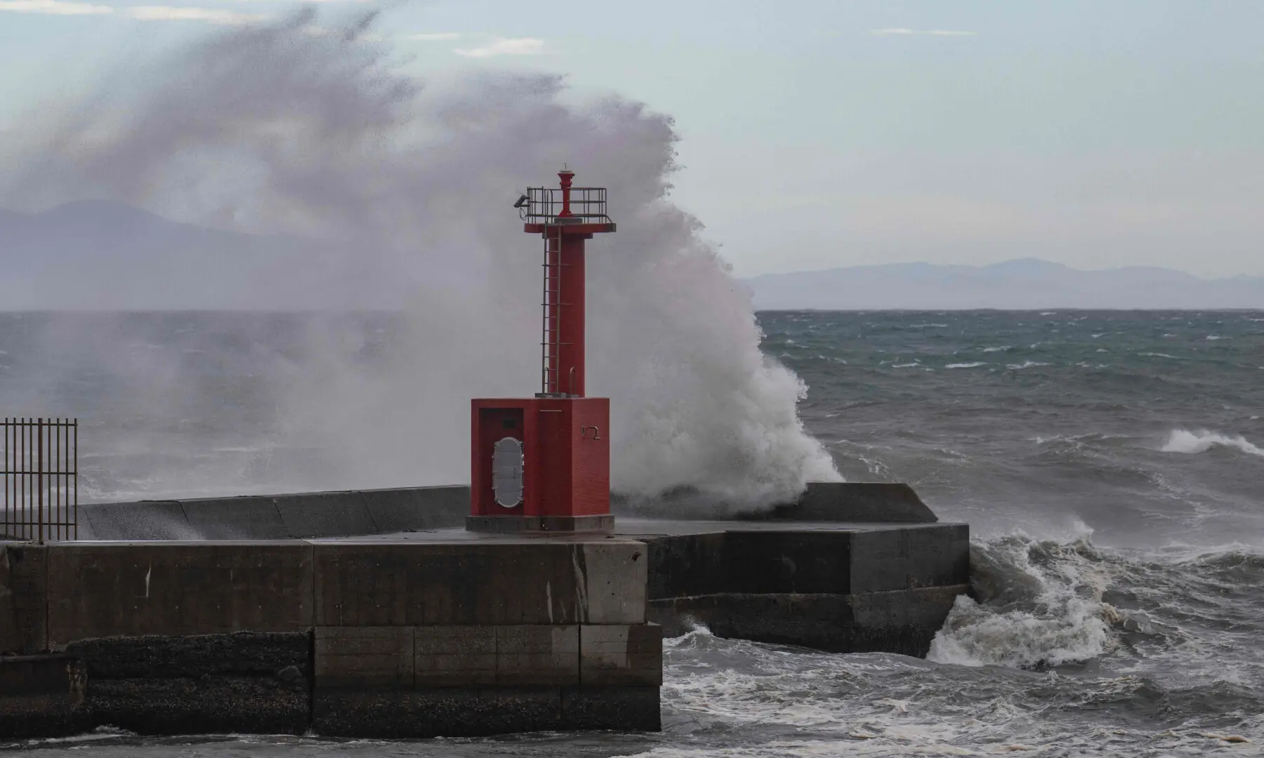 Waves hit the coastline as severe tropical storm Jangmi approaches in Tateyama, Chiba prefecture on June 3, 2026. &mdash; AFP