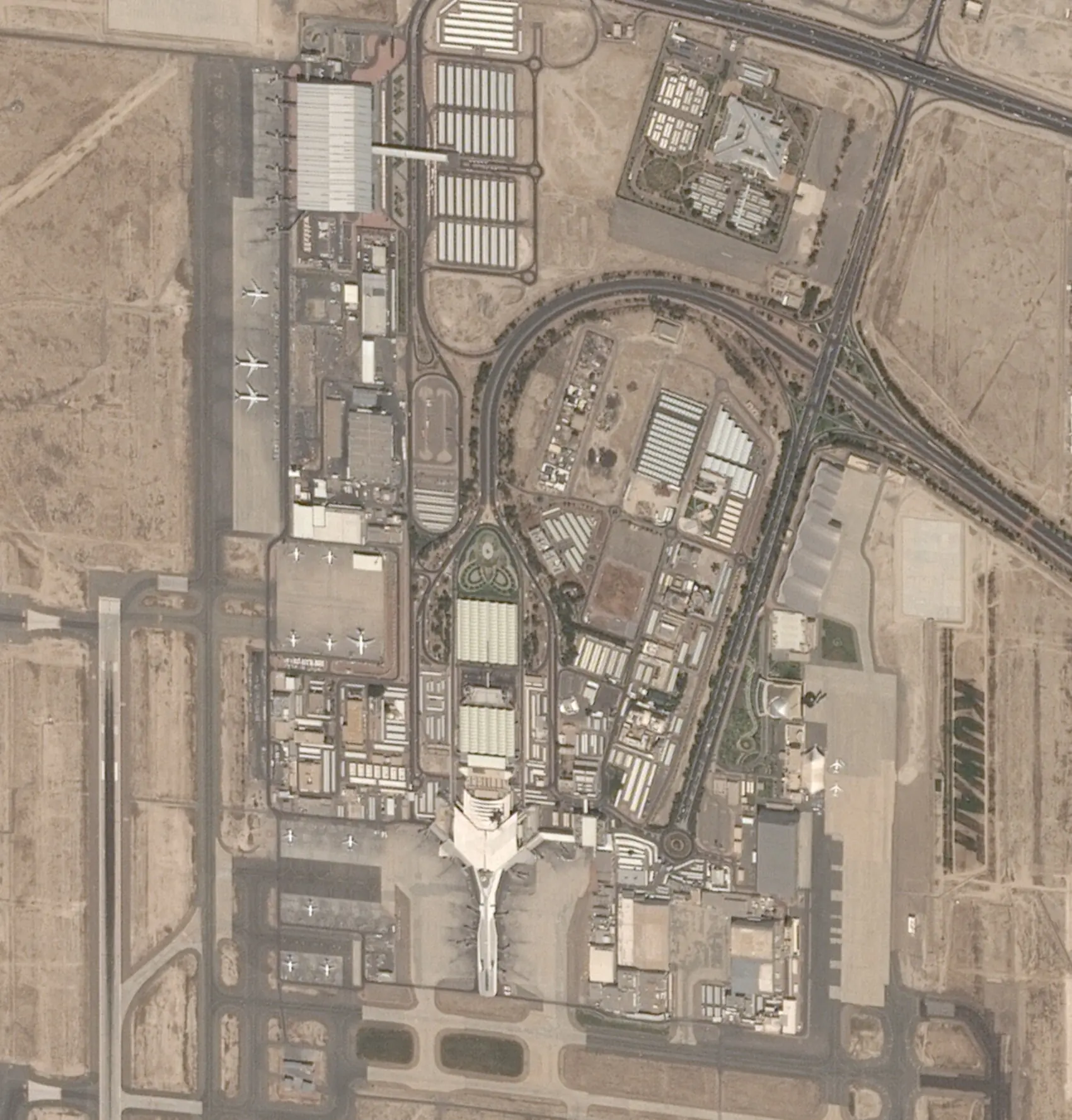  A satellite image shows damage to infrastructure at Kuwait International Airport following a strike in Kuwait City, Kuwait, June 3, 2026. Distribution Airbus DS via Reuters 