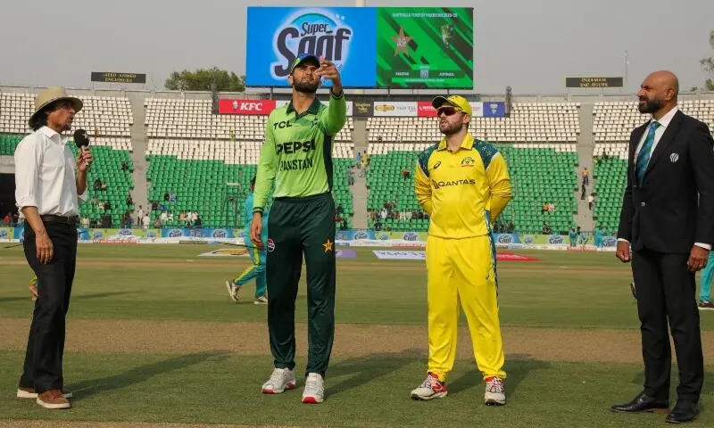 Australia win toss and choose to bat against Pakistan in the final ODI, at Lahore's Gaddafi Stadium on June 4, 2026. &mdash; Photo via PCB