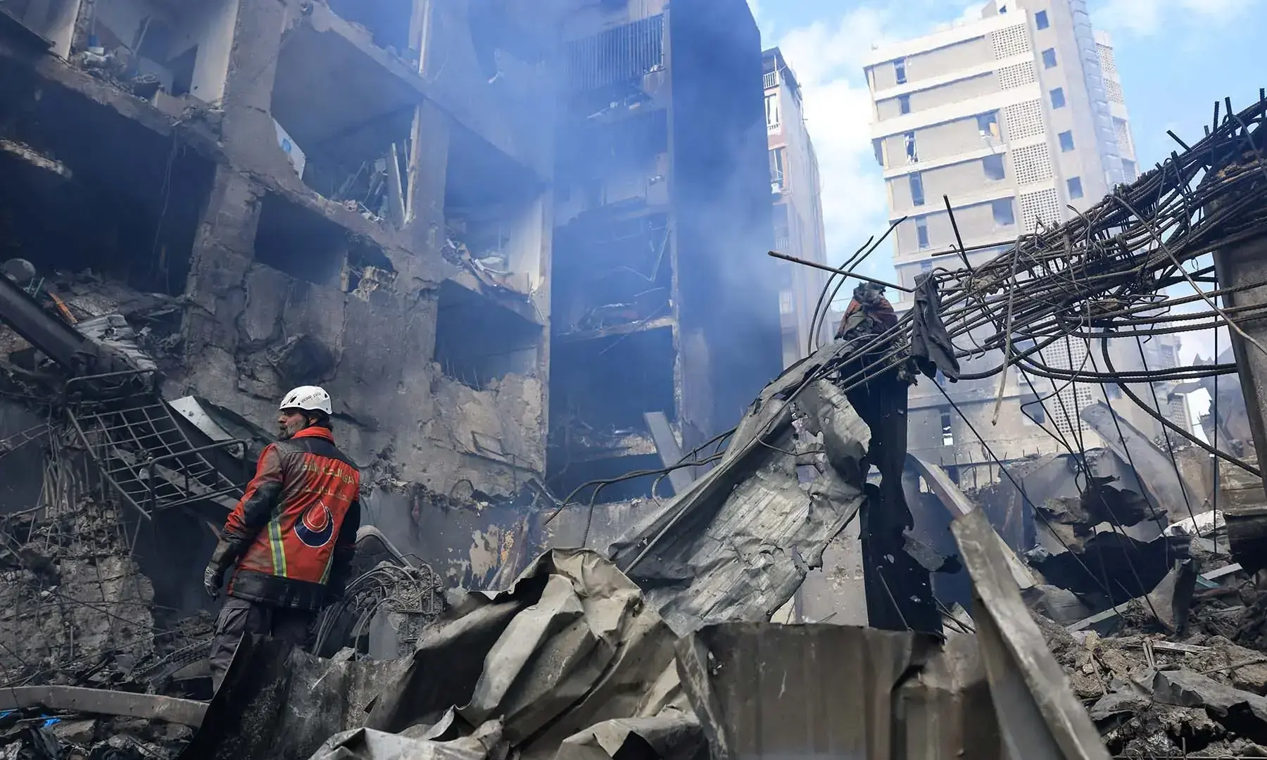 Header image: A rescuer stands at the site of an Israeli strike carried out on Wednesday, in Al-Mazraa in Beirut, Lebanon on April 9. &mdash; Reuters/File